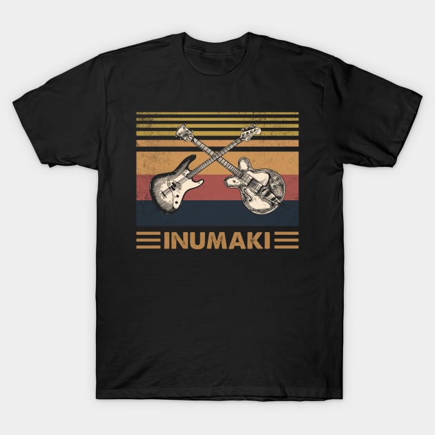 Retro Design Inumaki Proud Name Guitars Anime T-Shirt by Beautiful Giant Spider